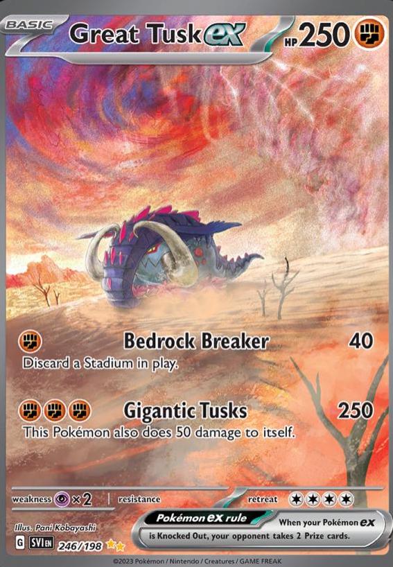 Great Tusk ex #246/198 - Scarlet & Violet Base Set