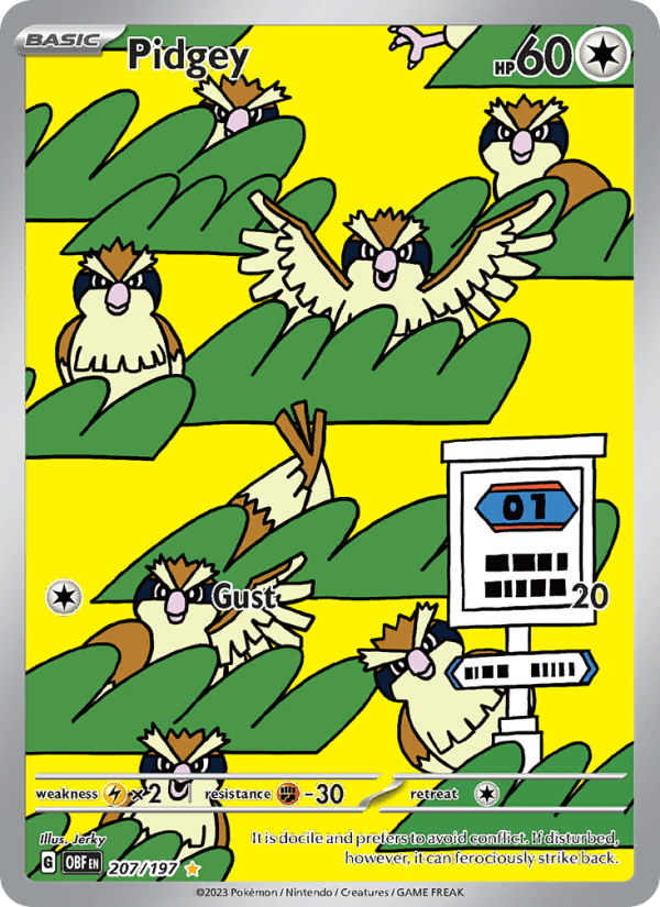Pidgey #207/197 - Obsidian Flames Pokémon TCG single card