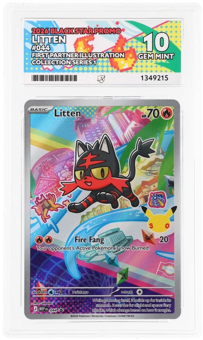 Litten #044 - Mega Evolution Promos - ACE 10.0 GEM MINT