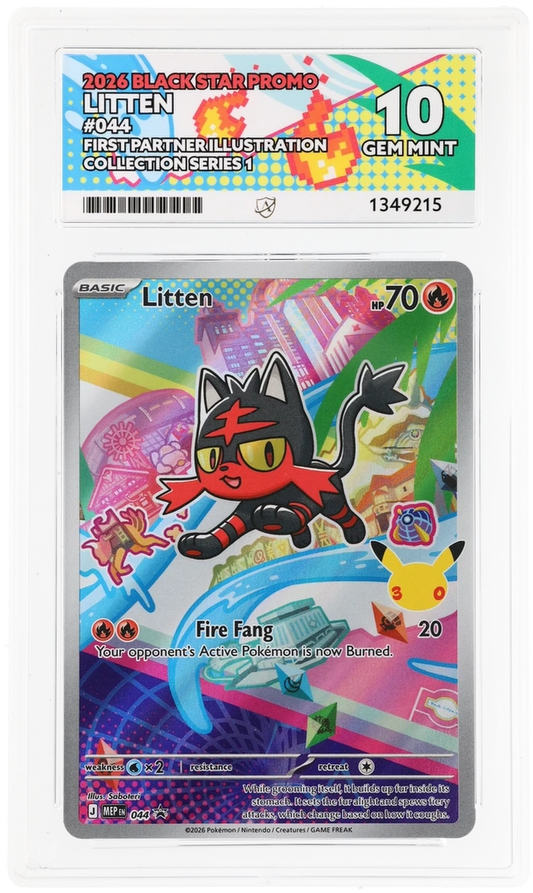 Litten #044 - Mega Evolution Promos - ACE 10.0 GEM MINT