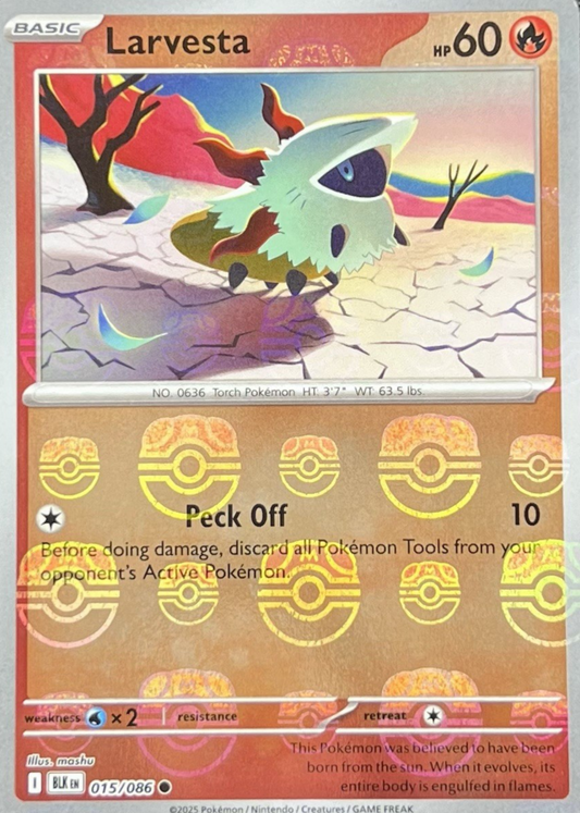 Larvesta #015/086 - Black Bolt [Poké Ball Reverse Holo]