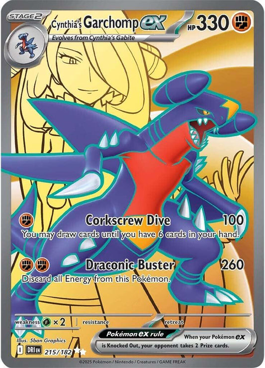 Cynthia's Garchomp ex #215/182 - Destined Rivals
