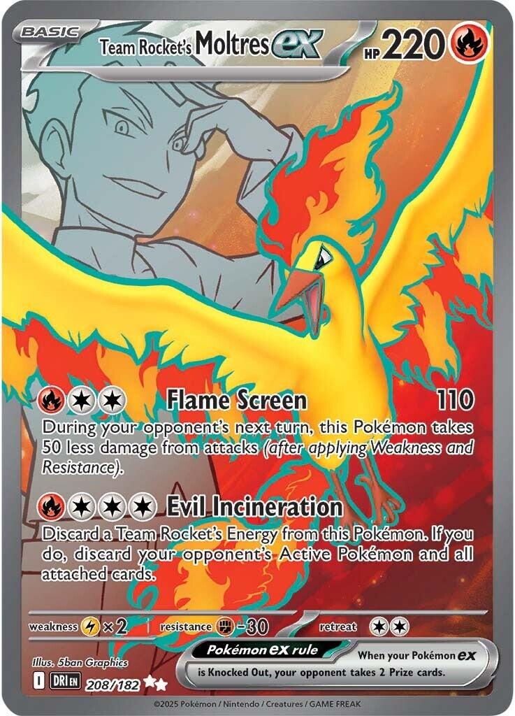Team Rocket's Moltres ex #208/182 - Destined Rivals