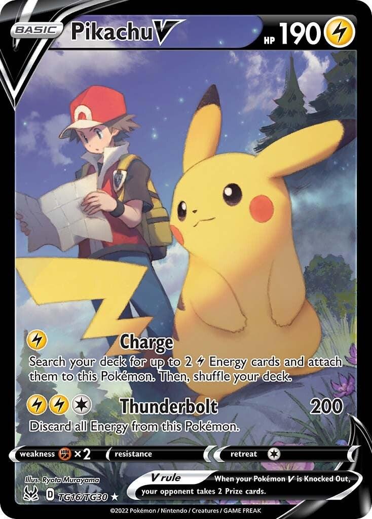 Pikachu V #TG16/TG30 - Lost Origin Trainer Gallery Pokémon TCG single card
