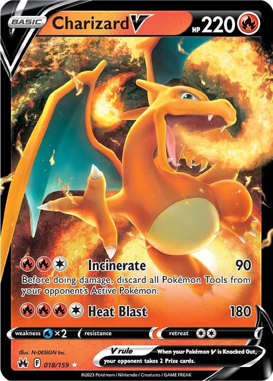 Charizard V #018/159 - Crown Zenith