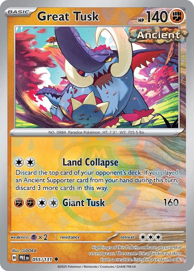 Great Tusk (Master Ball Pattern) #055/131 - Prismatic Evolutions