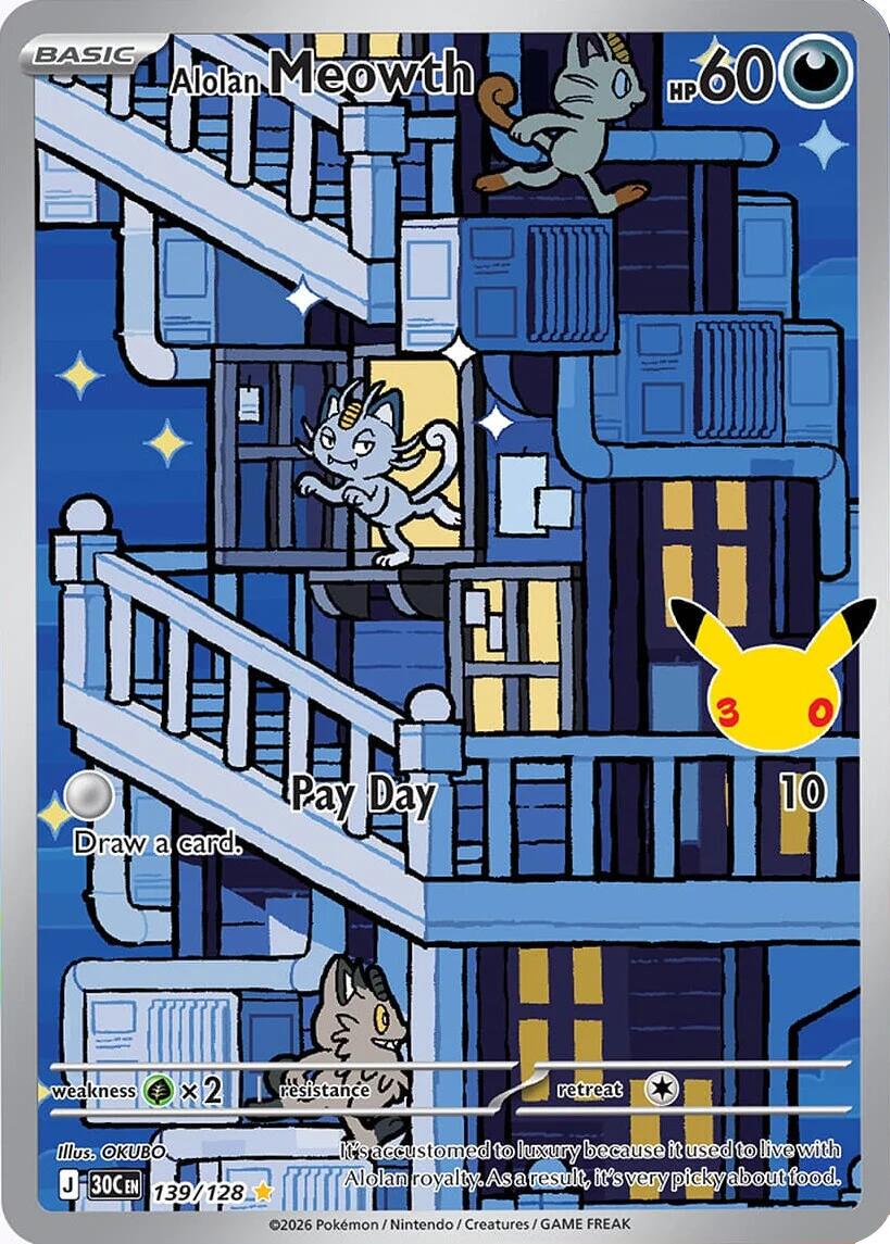 Alolan Meowth #139/128 - 30th Celebration