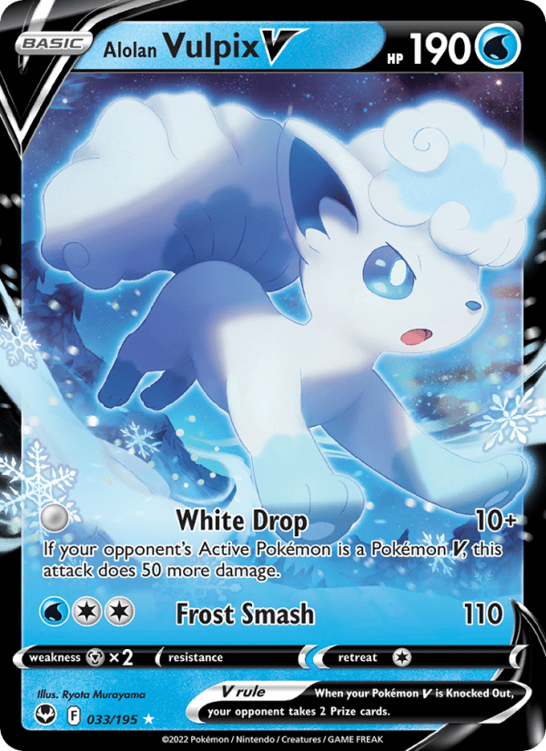 Alolan Vulpix V 033/195 - Silver Tempest - Single Cards | RareTCG