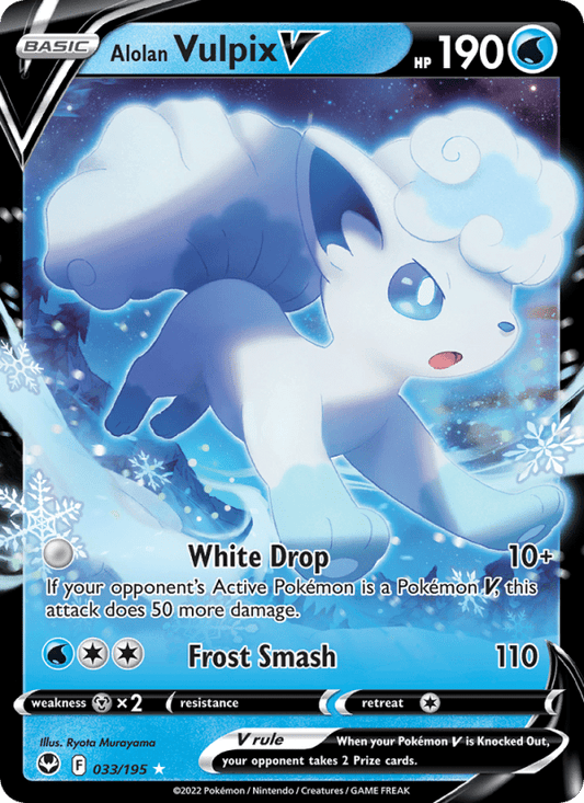 Alolan Vulpix V 033/195 - Silver Tempest - Single Cards | RareTCG
