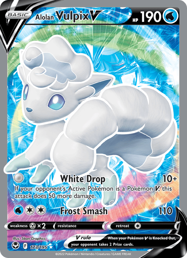 Alolan Vulpix V (Full Art) 173/195 - Silver Tempest - Single Cards | RareTCG