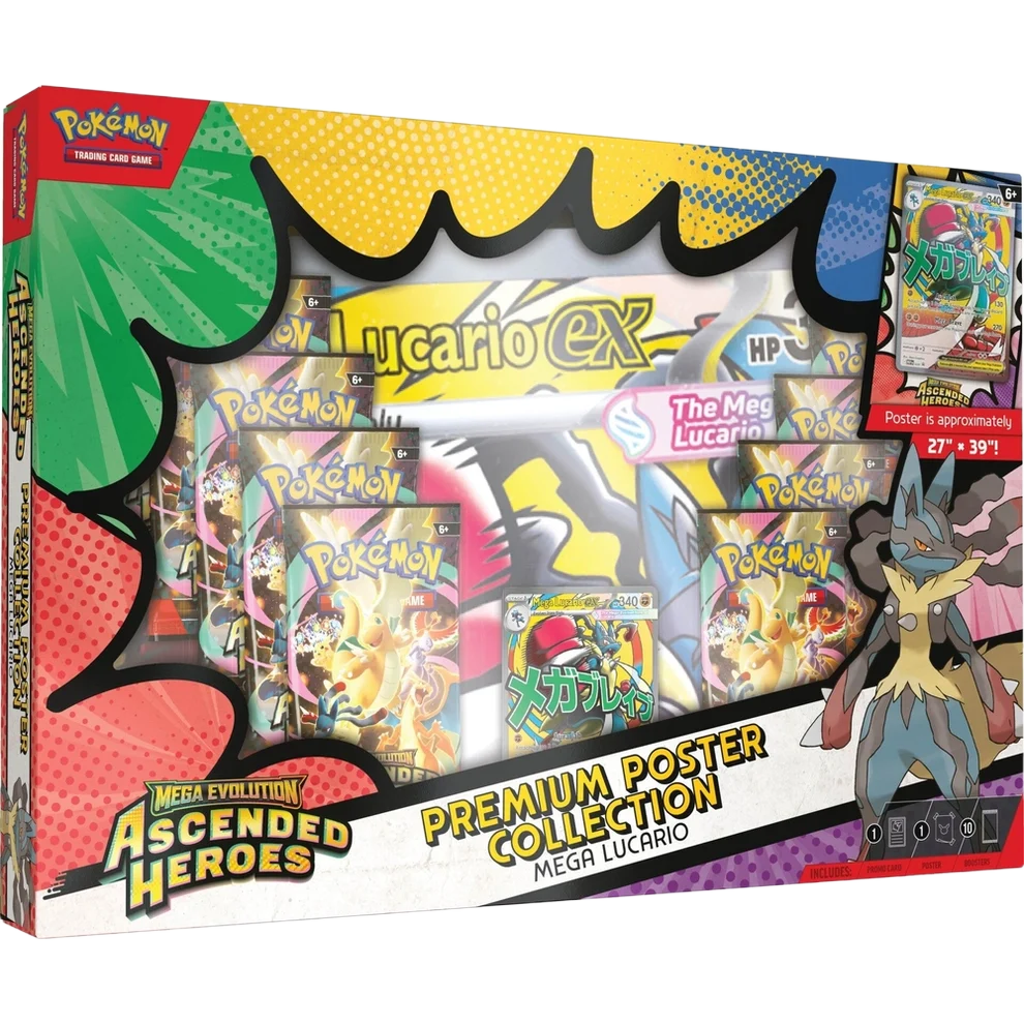 Pokémon TCG: Ascended Heroes Premium Poster Collection – Mega Lucario