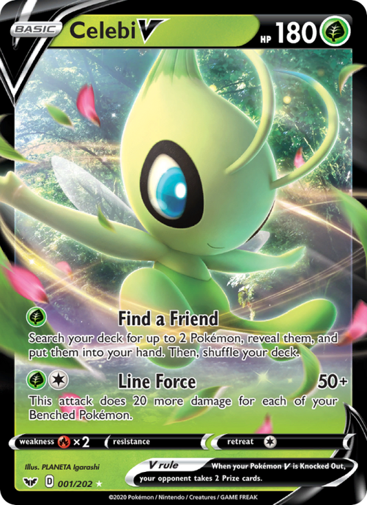 Celebi V 001/202 - Sword & Shield Base Set - Single Cards | RareTCG