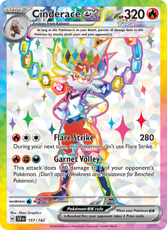 Cinderace ex 157/142 - Stellar Crown - Single Cards | RareTCG