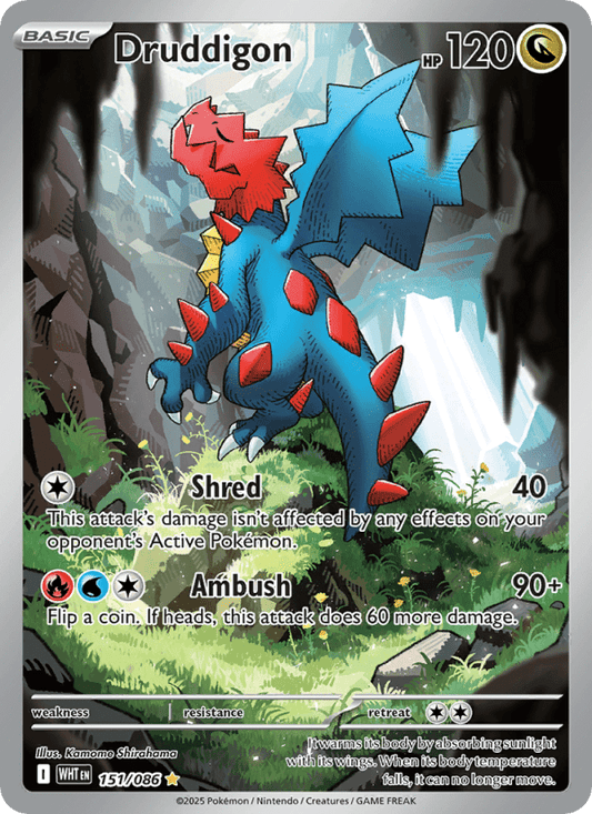 Druddigon #151/086 - White Flare Pokémon TCG single card