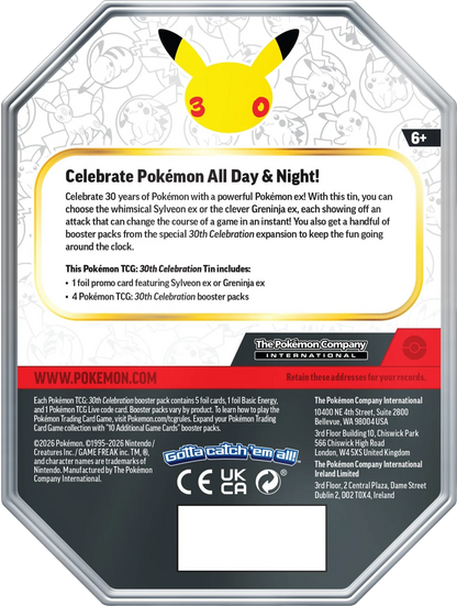 Pokémon TCG: 30th Celebration Sylveon ex Tin
