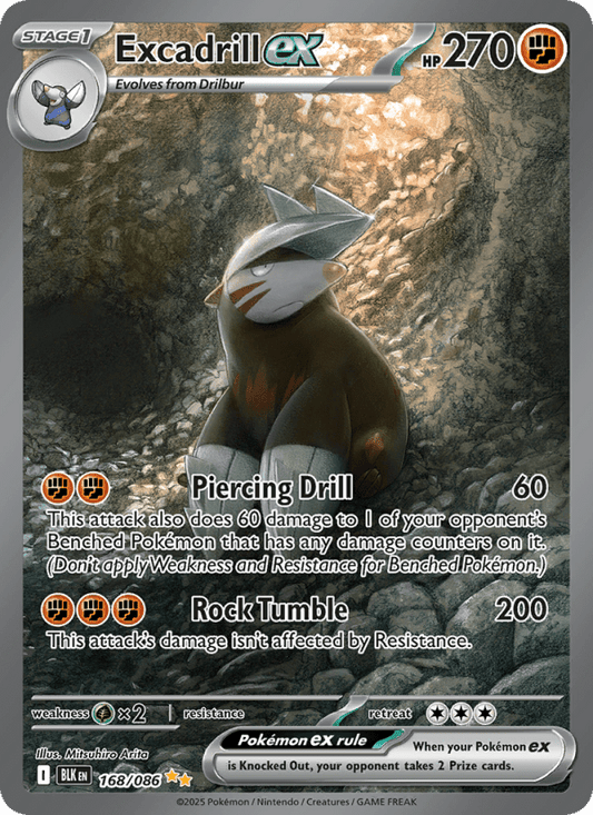 Excadrill ex 168/086 - Black Bolt - Single Cards | RareTCG