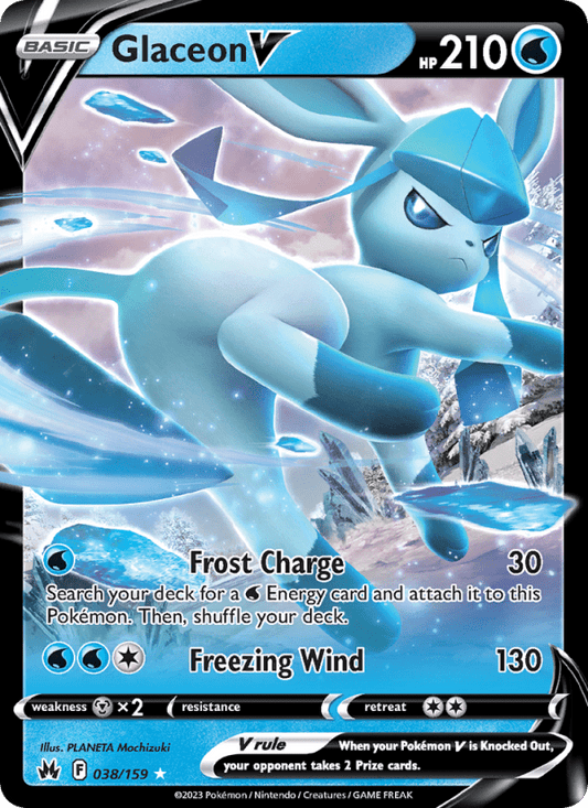 Glaceon V 038/159 - Crown Zenith - Single Cards | RareTCG
