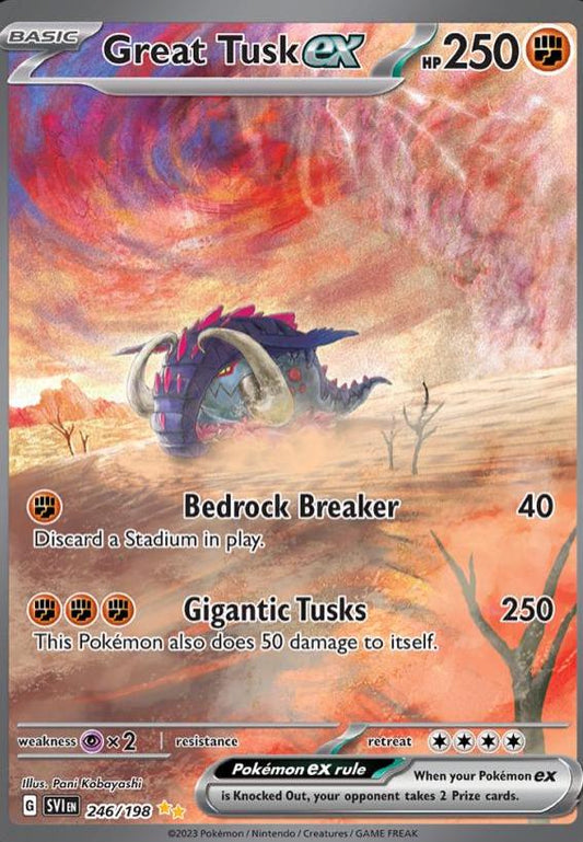 Great Tusk ex #246/198 - Scarlet & Violet Base Set