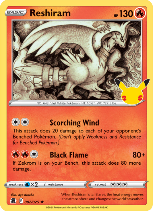 Reshiram #002/025 - Celebrations