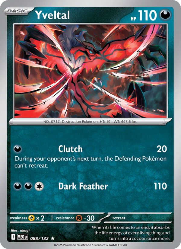 Yveltal (Mega Evolution Stamped) #088/132 - Miscellaneous Cards & Products