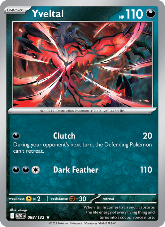 Yveltal (Mega Evolution Stamped) #088/132 - Miscellaneous Cards & Products