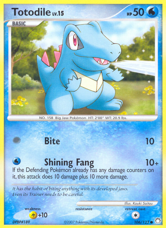 Totodile #106 - Mysterious Treasures [Reverse Holofoil]
