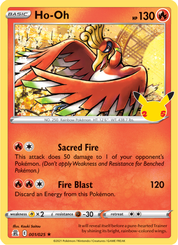 Ho-oh #001/025 - Celebrations