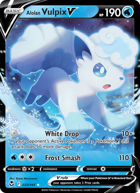 Alolan Vulpix V #033/195 - Silver Tempest