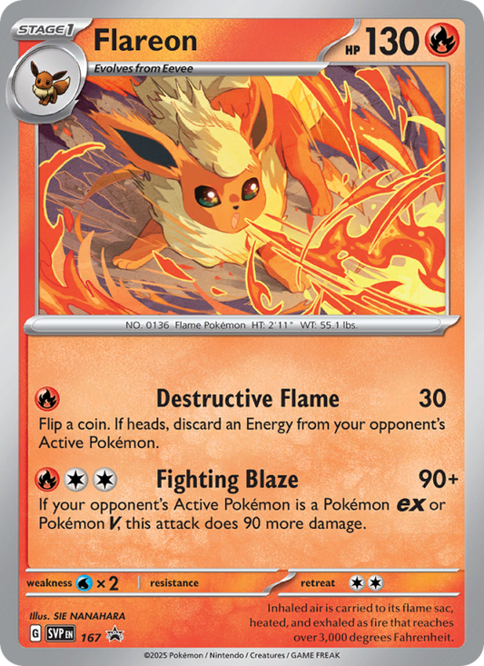 Flareon (Cosmos Holo) #167 - Scarlet & Violet Promo
