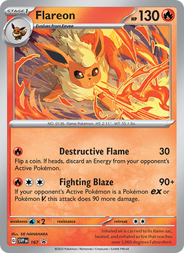 Flareon (Cosmos Holo) #167 - Scarlet & Violet Promo