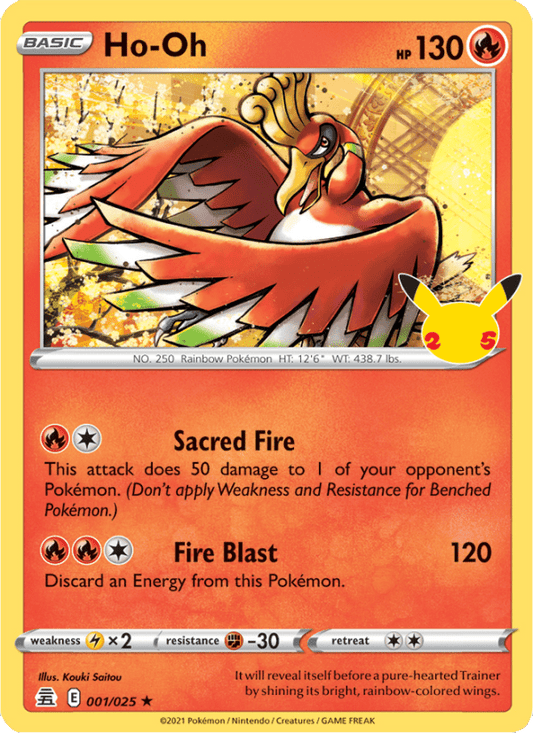 Ho-oh 001/025 - Celebrations - Single Cards | RareTCG