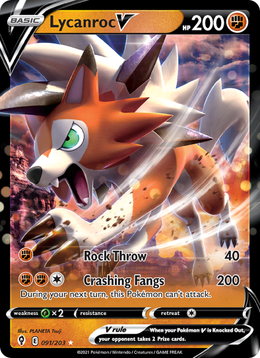 Lycanroc V 091/203 - Evolving Skies - Single Cards | RareTCG