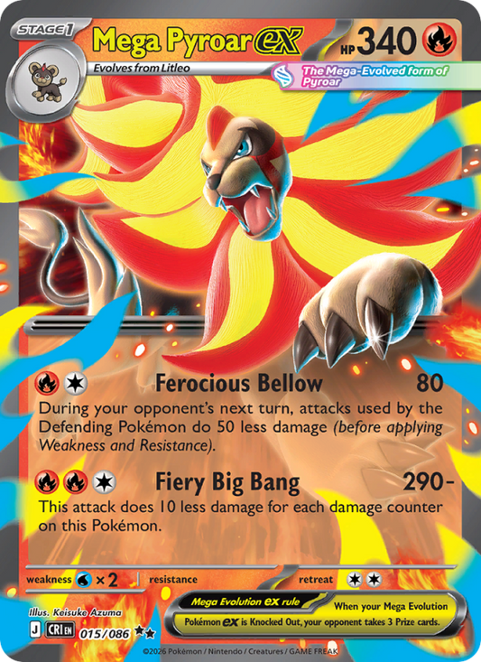 Mega Pyroar ex 015/083 - Ninja Spinner - Single Cards | RareTCG