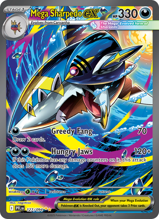 Mega Sharpedo ex 127/094 - Phantasmal Flames - Single Cards | RareTCG