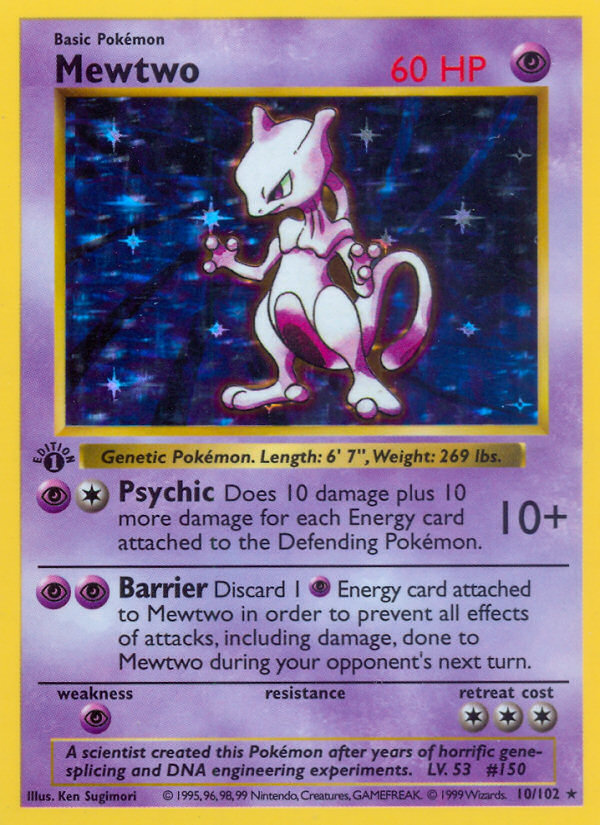 Mewtwo 10 - Base Set (Unlimited) - Single Cards | RareTCG