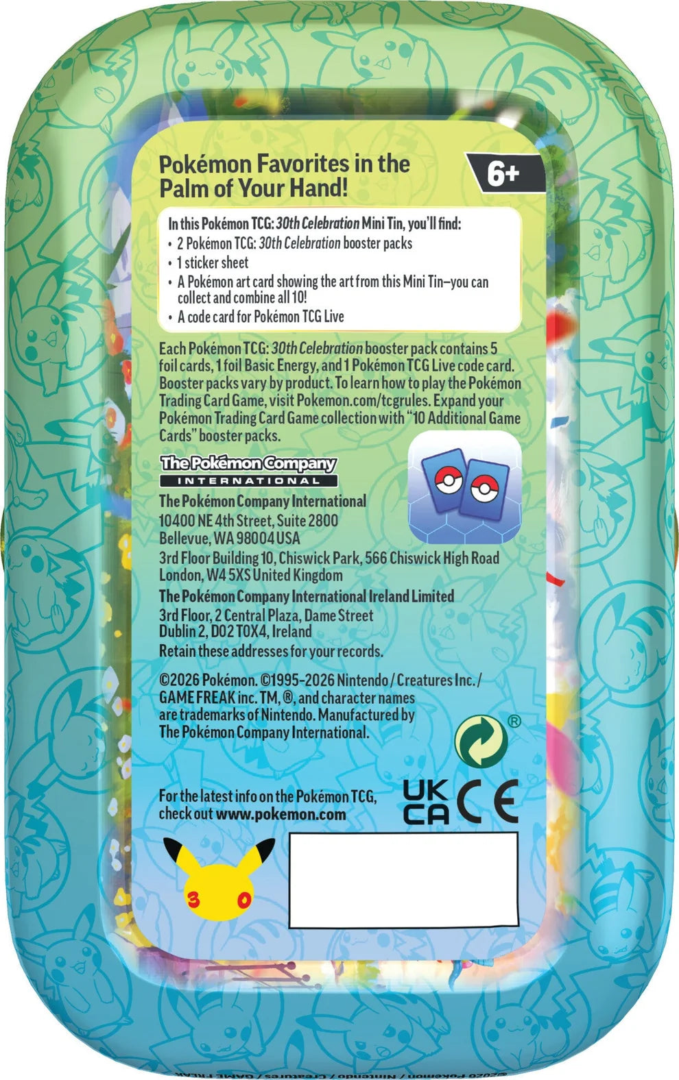 Pokémon TCG: 30th Celebration Mini Tin