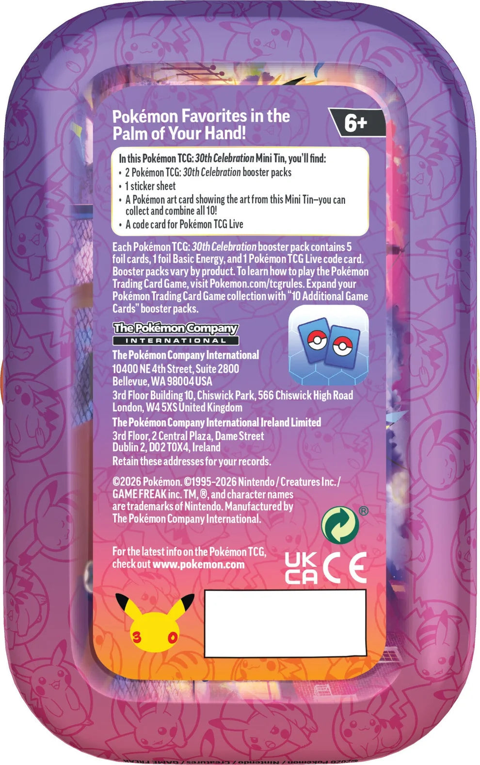 Pokémon TCG: 30th Celebration Mini Tin
