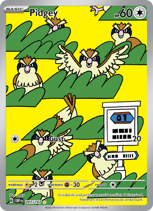 Pidgey #207/197 - Obsidian Flames Pokémon TCG single card