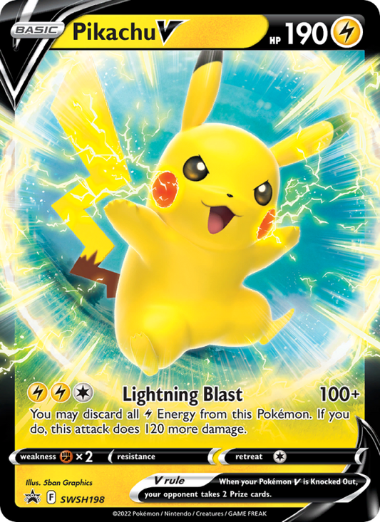 Pikachu V SWSH198 - Sword & Shield Promo - Single Cards | RareTCG