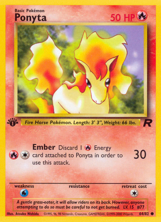 Ponyta 64 - Team Rocket [1st Edition] - Single Cards | RareTCG