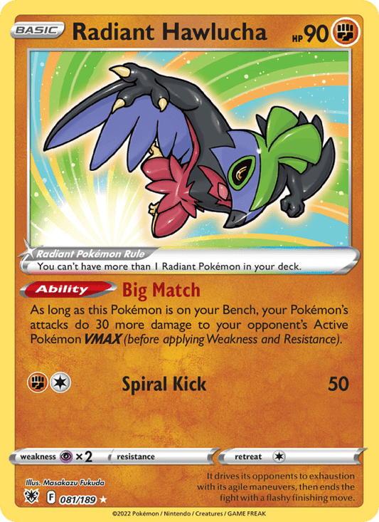Radiant Hawlucha 081/189 - Astral Radiance - Single Cards | RareTCG