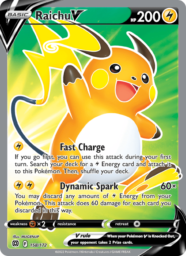 Raichu V (Full Art) 158/172 - Brilliant Stars - Single Cards | RareTCG