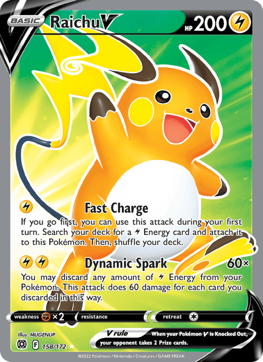 Raichu V (Full Art) 158/172 - Brilliant Stars - Single Cards | RareTCG