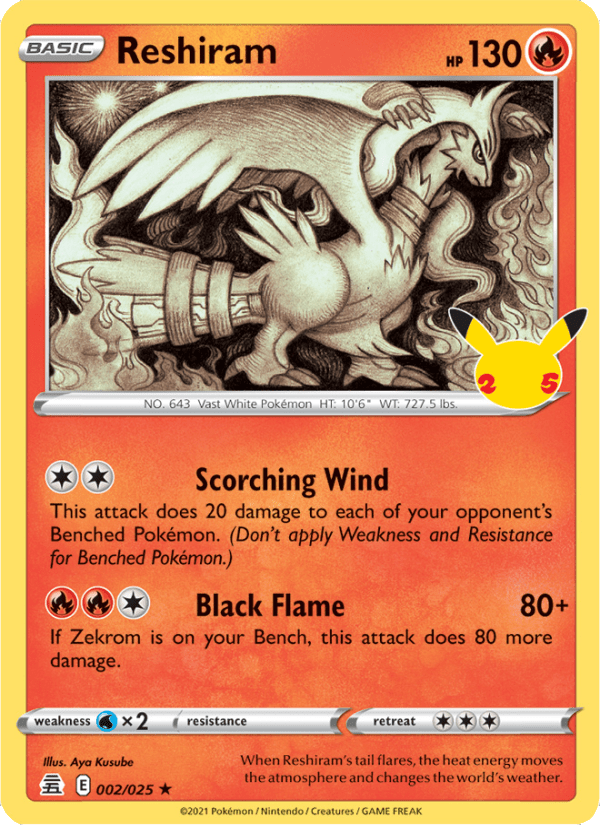 Reshiram 002/025 - Celebrations - Single Cards | RareTCG