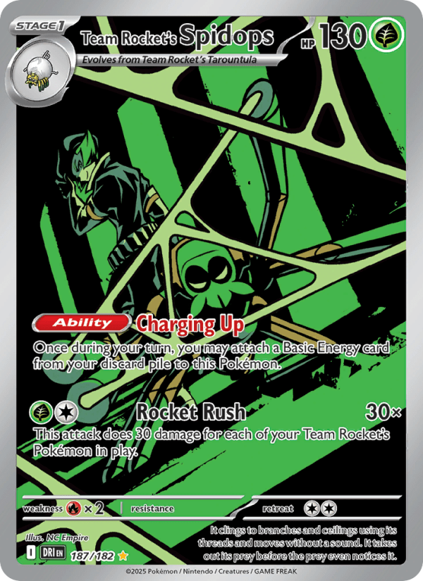 Team Rocket's Spidops #187/182 - Destined Rivals Pokémon TCG single card