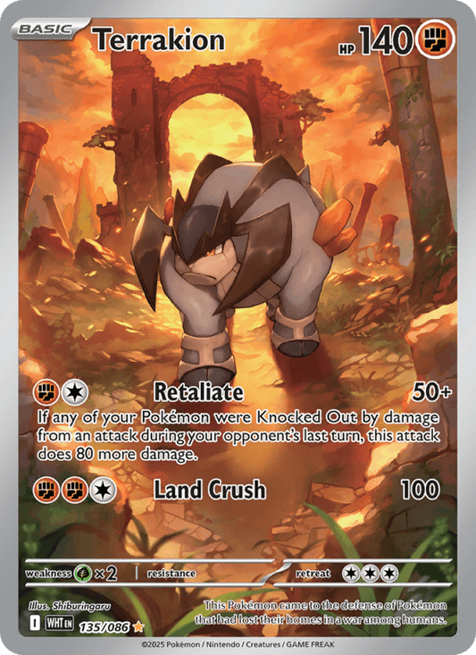 Terrakion 135/086 - White Flare - Single Cards | RareTCG