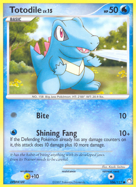 Totodile 106 - Mysterious Treasures [Reverse Holofoil] - Single Cards | RareTCG